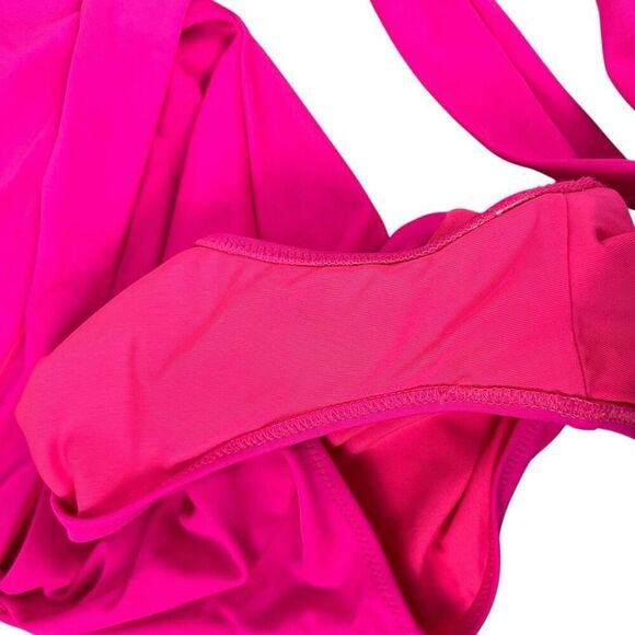 Aerie Small Long Pink Wrap Top One Piece Swimsuit Full Coverage - Picture 8 of 11